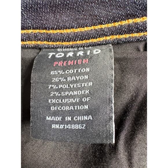 Torrid Luxe Skinny Jean Premium Stretch Denim Dark Wash Size 20R NWT - Picture 9 of 16